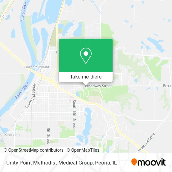 Unity Point Methodist Medical Group map