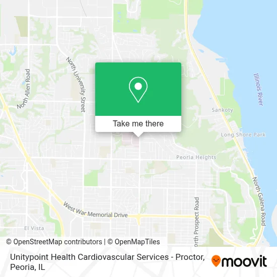 Unitypoint Health Cardiovascular Services - Proctor map