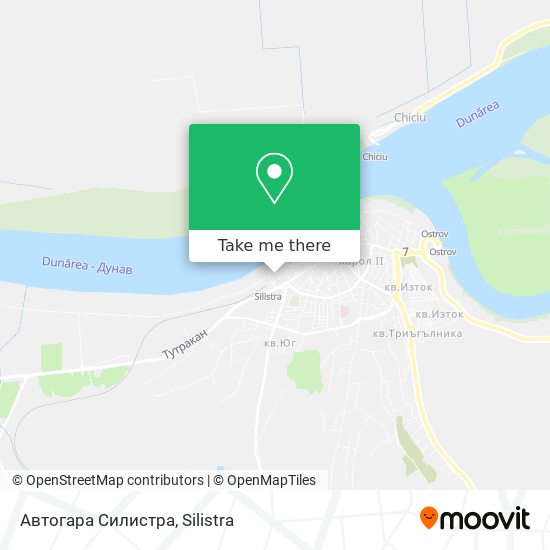 Автогара Силистра map