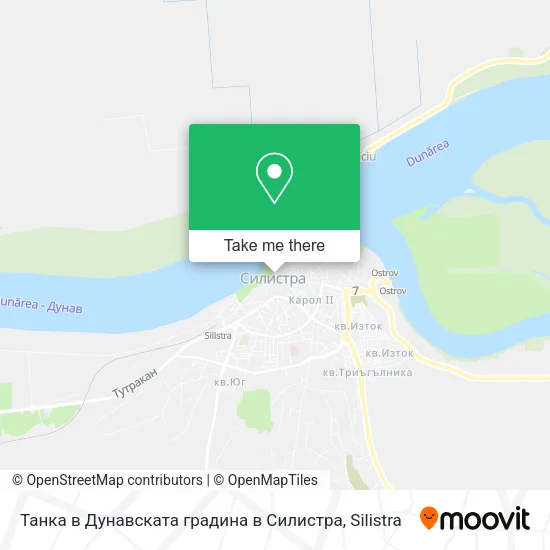 Карта Танка в Дунавската градина в Силистра