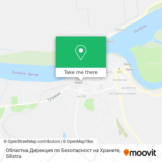 Карта Областна Дирекция по Безопасност на Храните