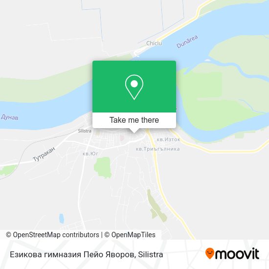 Карта Езикова гимназия Пейо Яворов