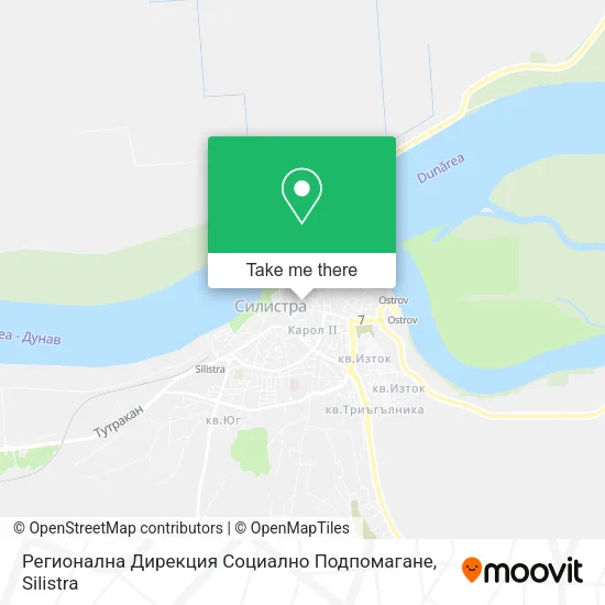 Карта Регионална Дирекция Социално Подпомагане