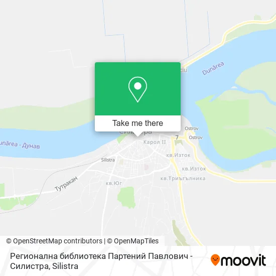Карта Регионална библиотека Партений Павлович - Силистра