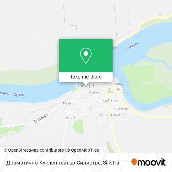 Карта Драматично-Куклен театър Силистра