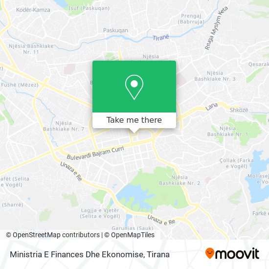 Ministria E Finances Dhe Ekonomise χάρτης