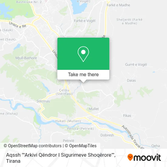 Aqssh ""Arkivi Qëndror I Sigurimeve Shoqërore"" χάρτης