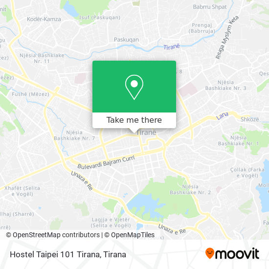 Hostel Taipei 101 Tirana map