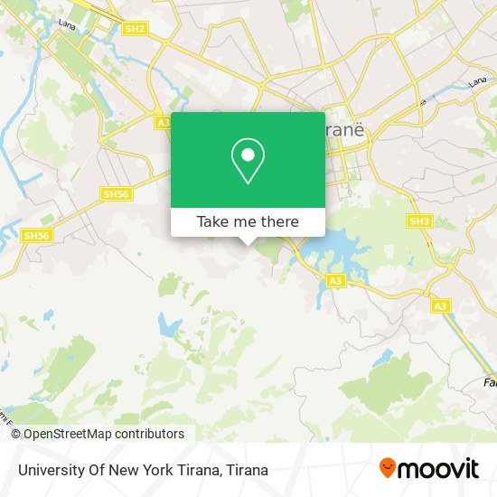 University Of New York Tirana χάρτης
