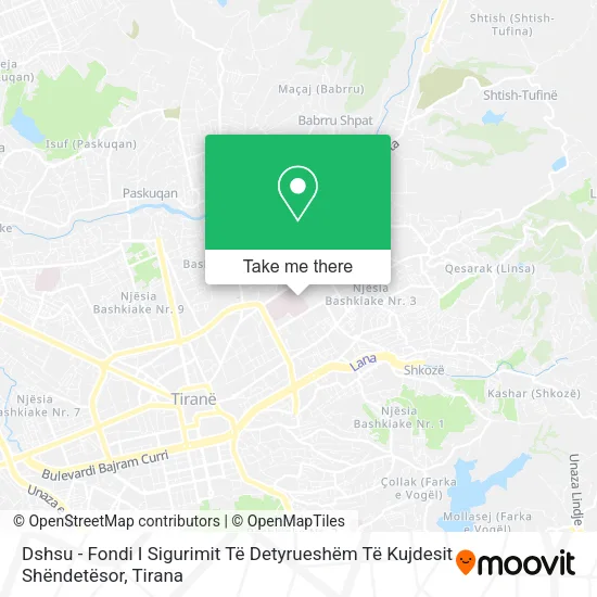 Dshsu - Fondi I Sigurimit Të Detyrueshëm Të Kujdesit Shëndetësor map