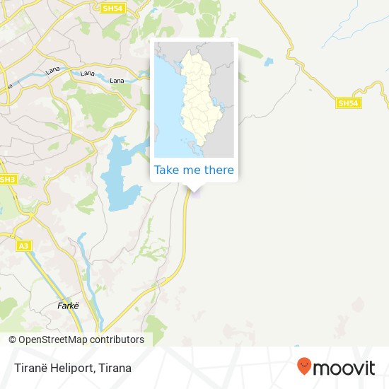 Tiranë Heliport χάρτης