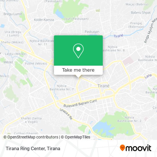 Tirana Ring Center χάρτης