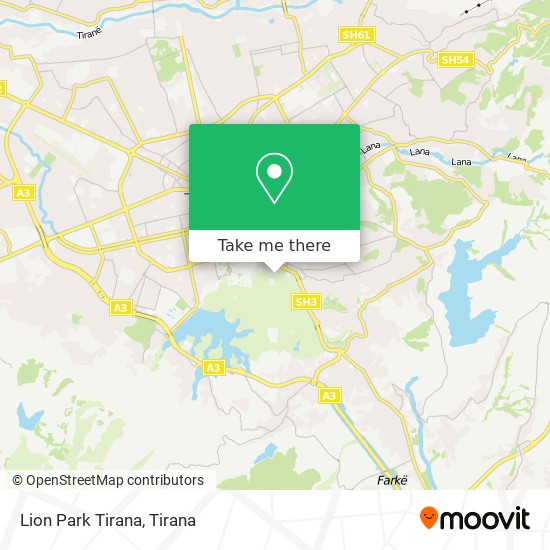 Lion Park Tirana map