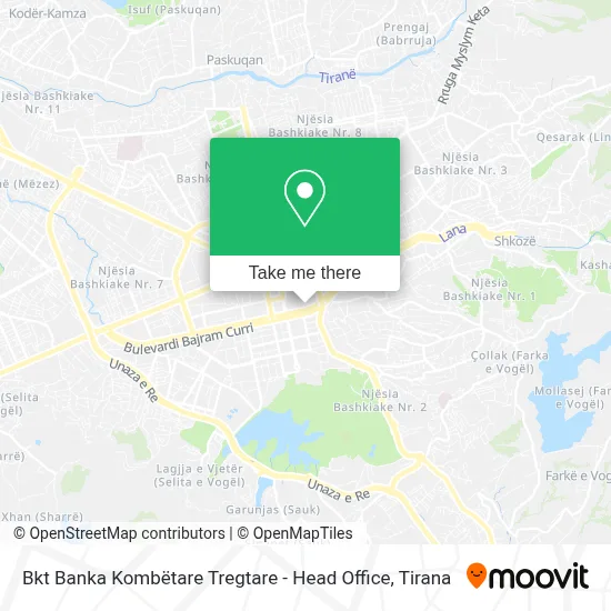 Bkt Banka Kombëtare Tregtare - Head Office map