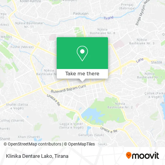 Klinika Dentare Lako map