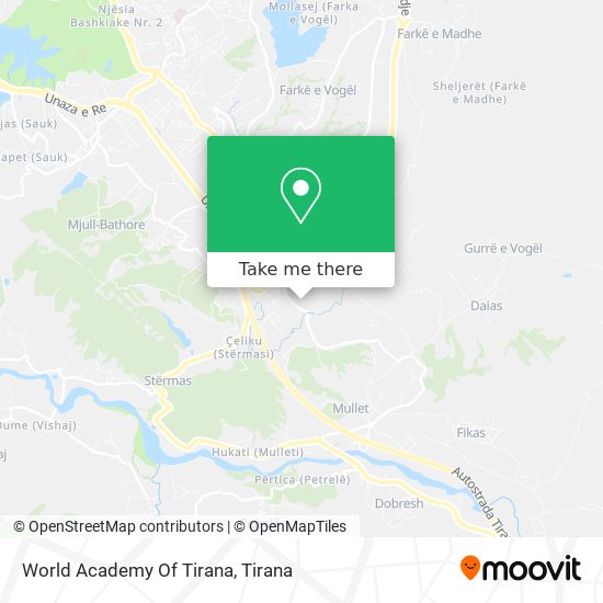 World Academy Of Tirana map