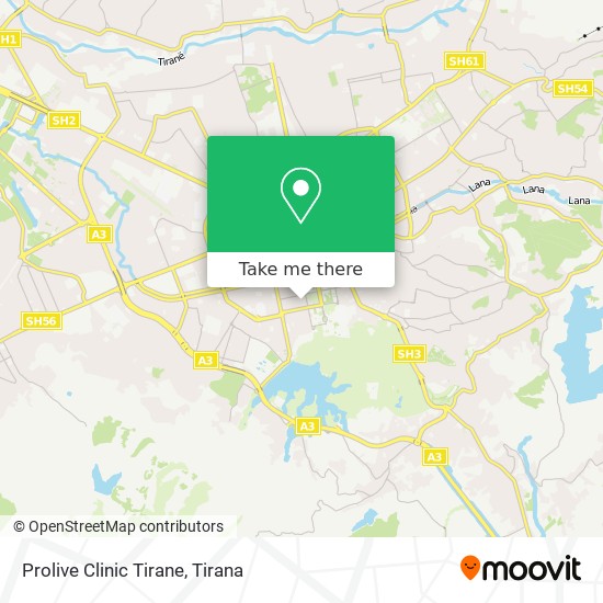 Prolive Clinic Tirane map