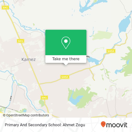Primary And Secondary School: Ahmet Zogu map