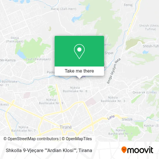 Shkolla 9-Vjeçare ""Ardian Klosi"" map