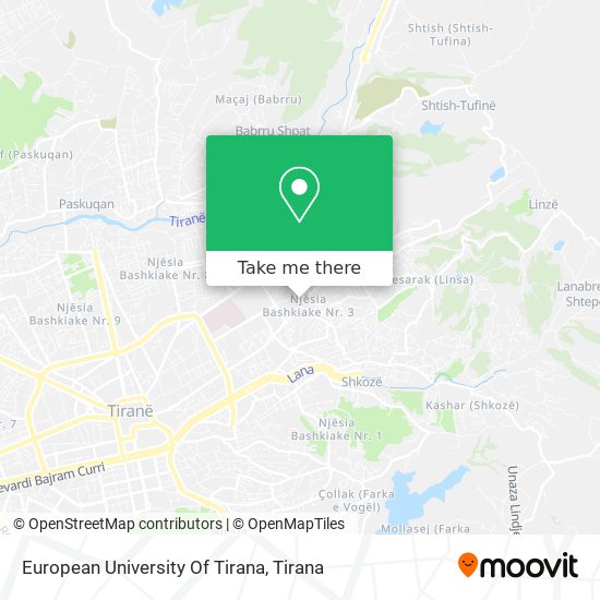 European University Of Tirana χάρτης