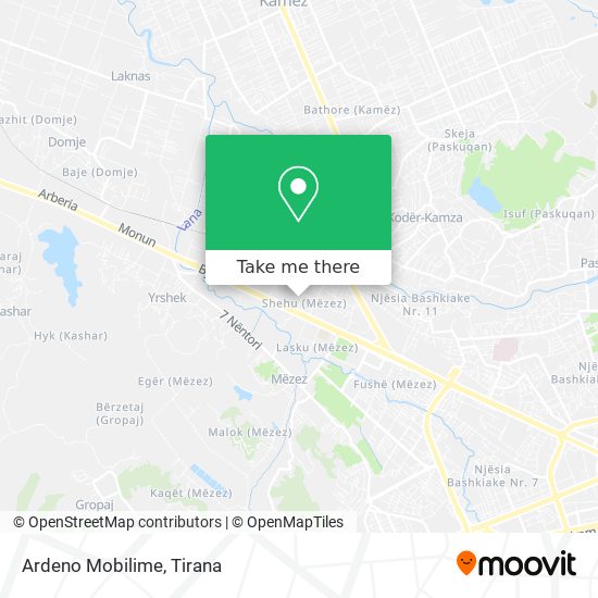 Ardeno Mobilime map