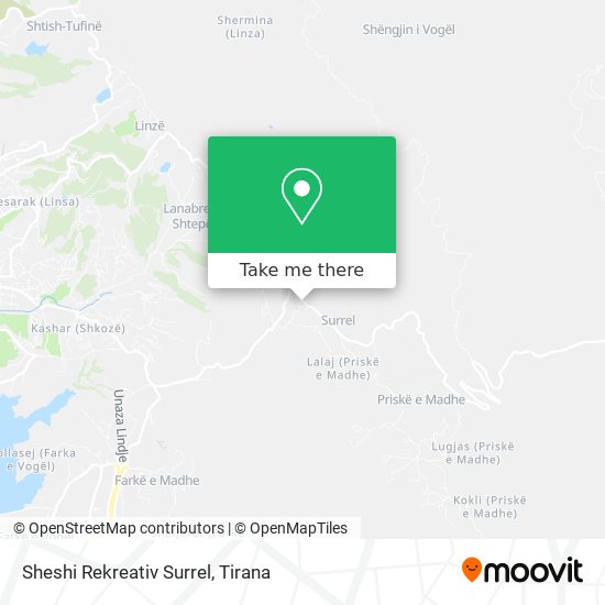 Sheshi Rekreativ Surrel map