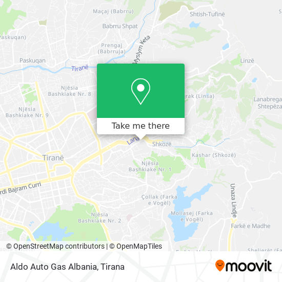 Aldo Auto Gas Albania map