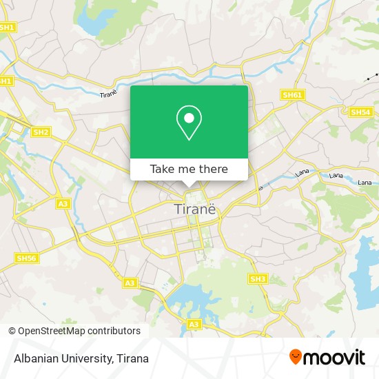 Albanian University map