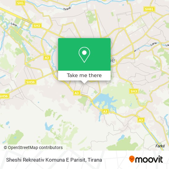 Sheshi Rekreativ Komuna E Parisit map