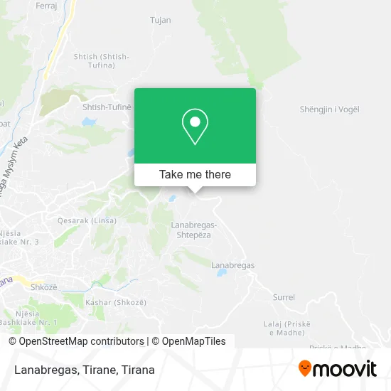 Lanabregas, Tirane χάρτης