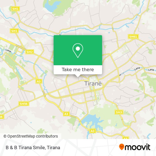 B & B Tirana Smile χάρτης