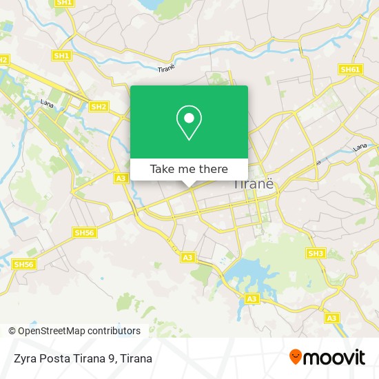 Zyra Posta Tirana 9 map