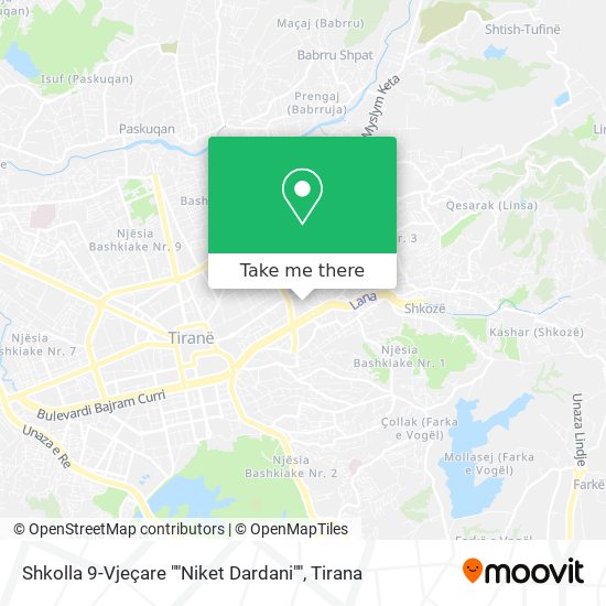 Shkolla 9-Vjeçare ""Niket Dardani"" map