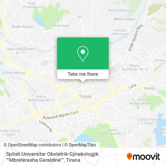 Spitali Universitar Obstetrik-Gjinekologjik ""Mbretëresha Geraldinë"" map