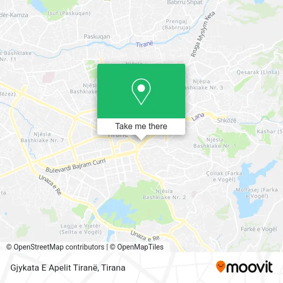 Gjykata E Apelit Tiranë χάρτης