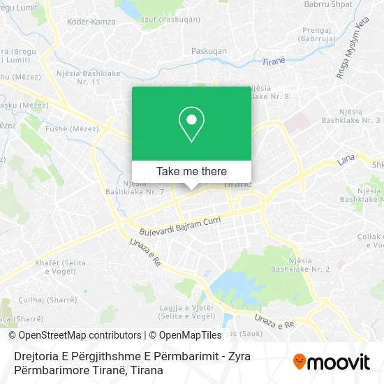 Drejtoria E Përgjithshme E Përmbarimit - Zyra Përmbarimore Tiranë χάρτης