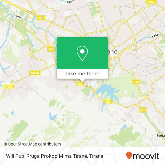 Will Pub, Rruga Prokop Mima Tiranë map