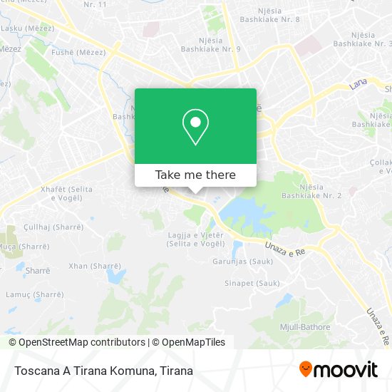 Toscana A Tirana Komuna map