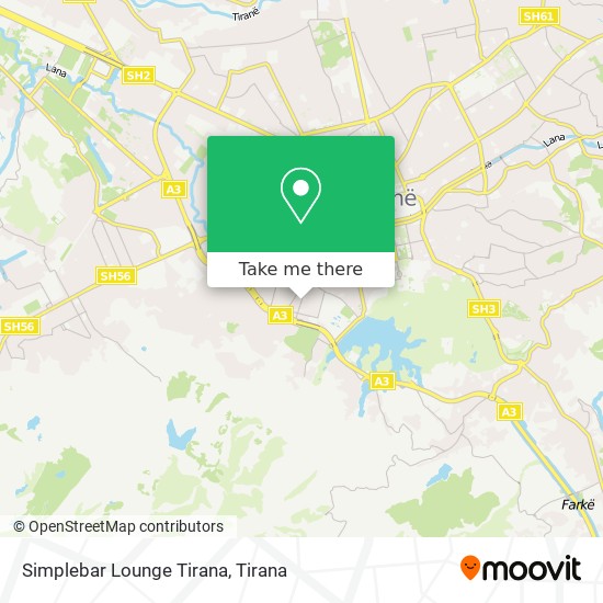 Simplebar Lounge Tirana χάρτης