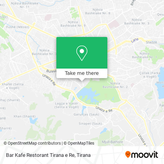 Bar Kafe Restorant Tirana e Re χάρτης