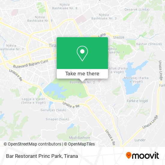 Bar Restorant Princ Park χάρτης