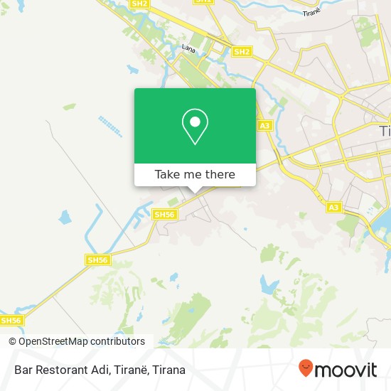 Bar Restorant Adi, Tiranë map