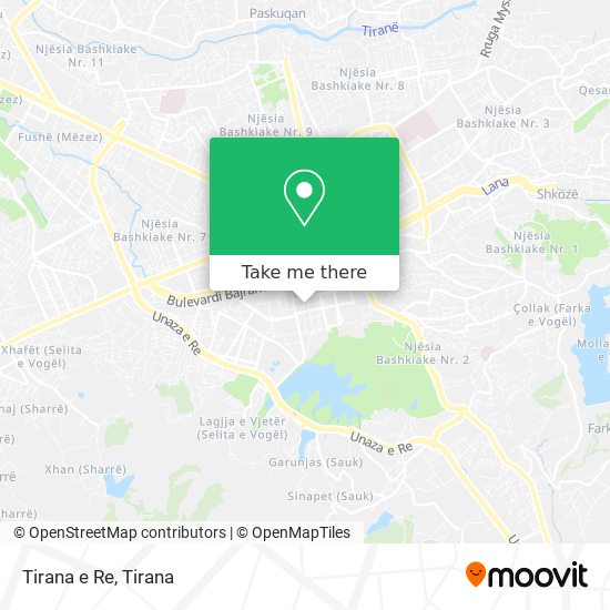 Tirana e Re map