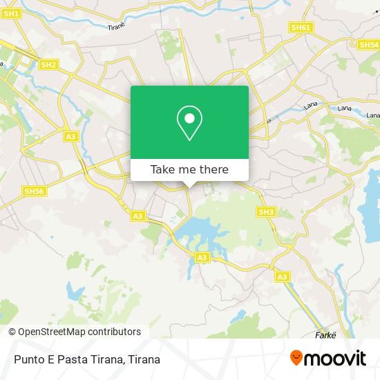Punto E Pasta Tirana map