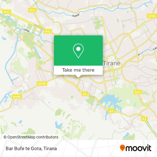 Bar Bufe te Gota χάρτης