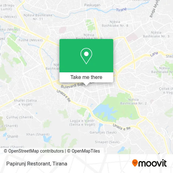 Papirunj Restorant map