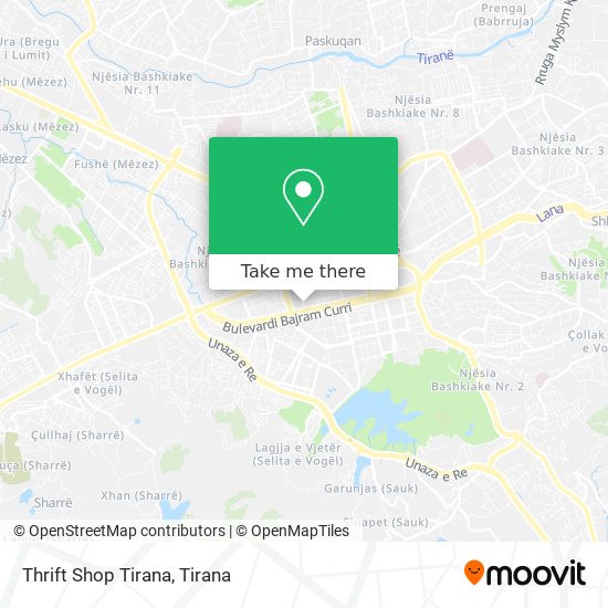 Thrift Shop Tirana map