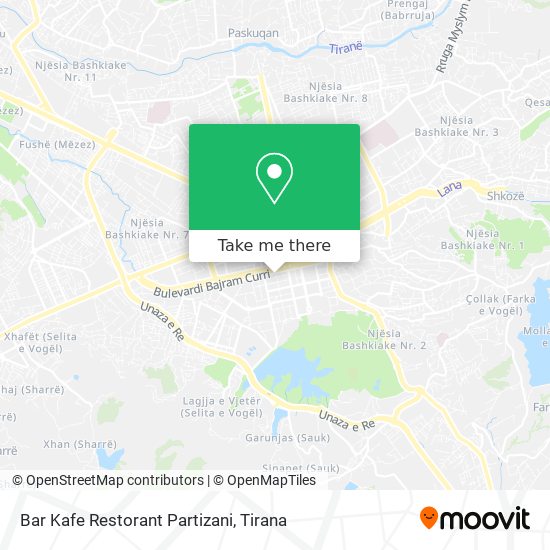 Bar Kafe Restorant Partizani map