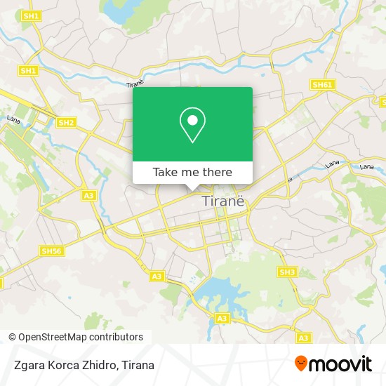 Zgara Korca Zhidro map