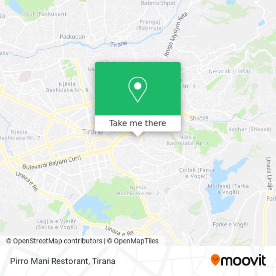 Pirro Mani Restorant χάρτης